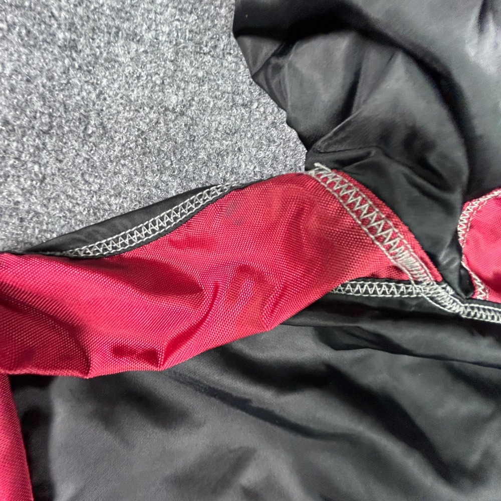 Unionbay Mens XL Vintage Windbreaker Jacket Black Red Contrast Stitch Anorak - Picture 7 of 7